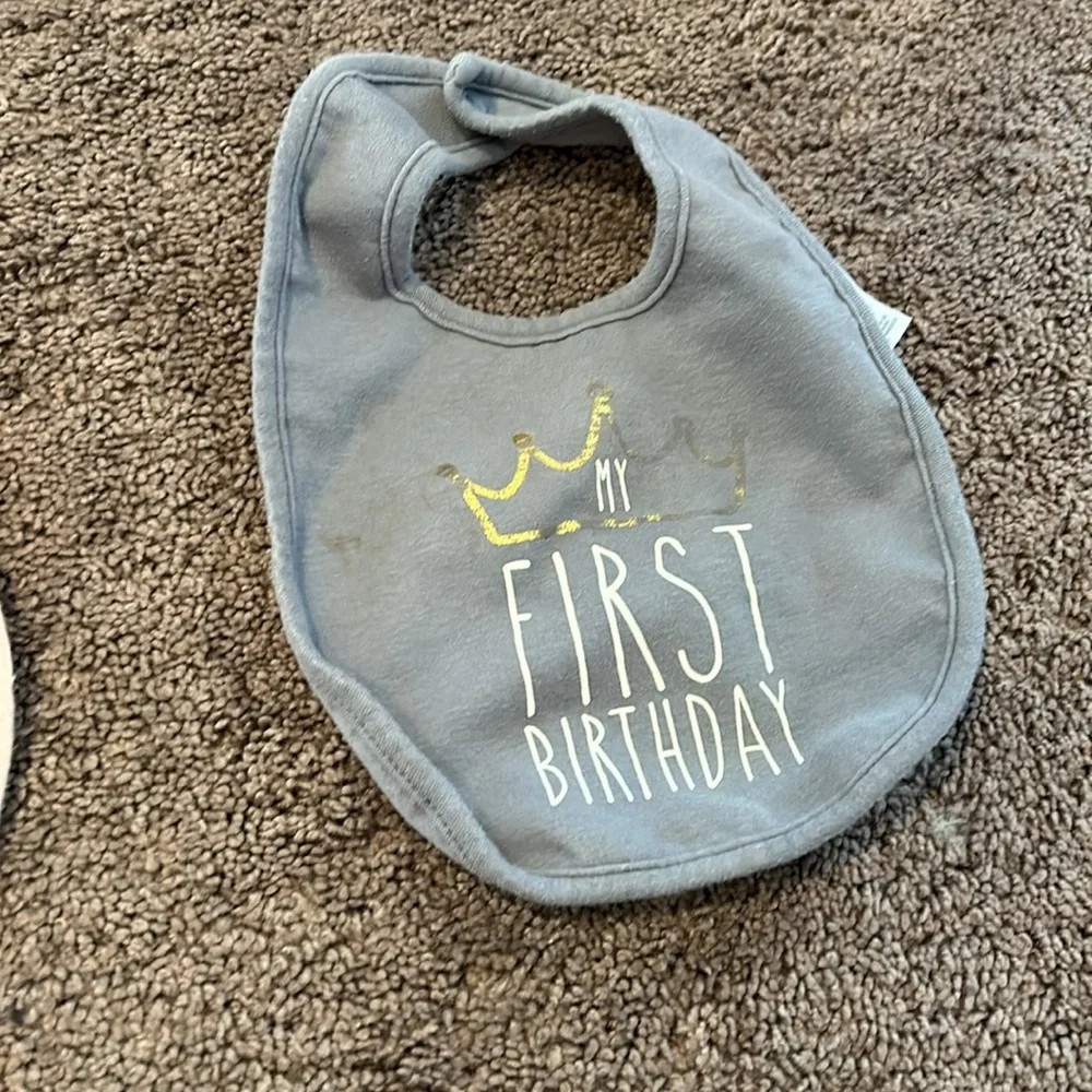 My first birthday and I’m 1 today matching twin set bibs bundle!